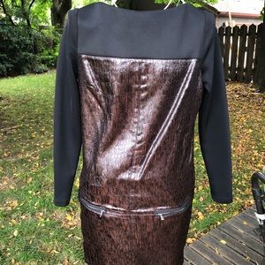 VTG Maggy London Shift Dress-Faux Alligator Skin